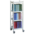 Omnimed Mobile Mini Open Binder/Chart Rack Strg System 4 Shelves 15 Binder Cap 260014-LG